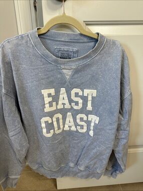 American Eagle Outfitters Light Blue "East Coast" Pullover Sweatshirt